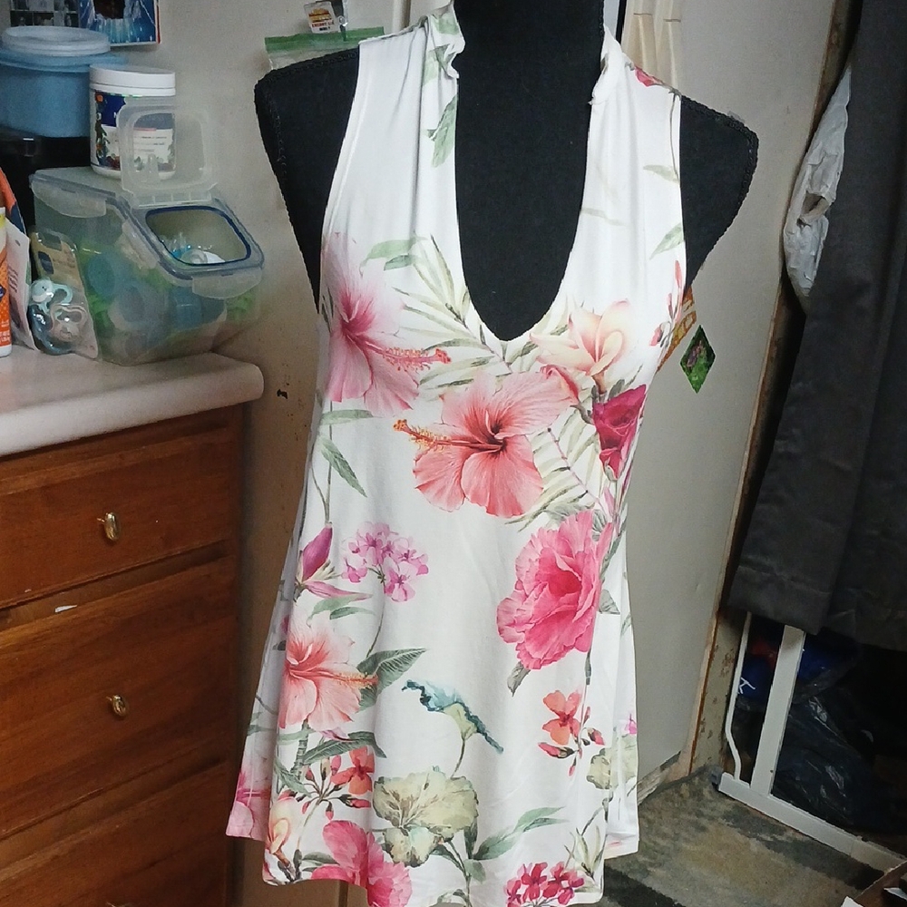 Floral Sleeveless Top Small